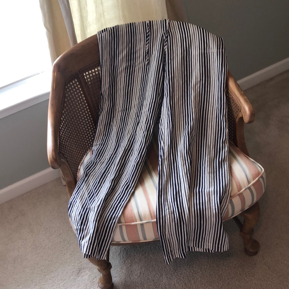 Boho stripped pants. (Tan + navy strips)